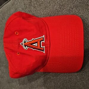LAA Angel's Baseball red adjustable women's cap